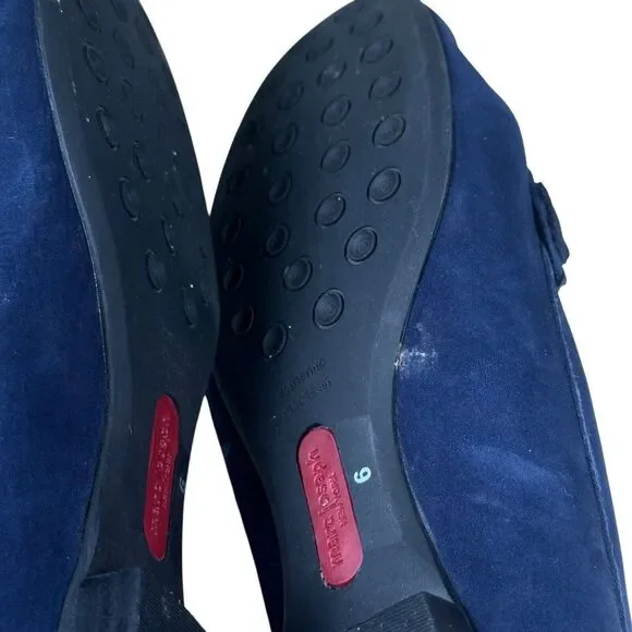 Marc Joseph Navy Blue Leather Nubuck Grand Street Loafer Women's Sz 6‎ - Picture 7 of 13